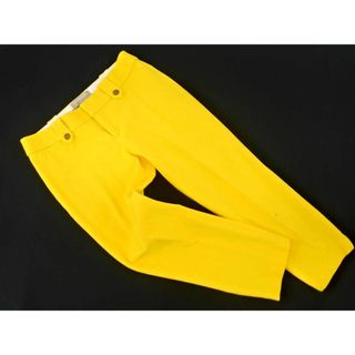 バナナリパブリック(Banana Republic)のBANANA REPUBLIC バナナリパブリック ストレッチ クロップド パンツ size2/黄  ■◆ レディース(クロップドパンツ)