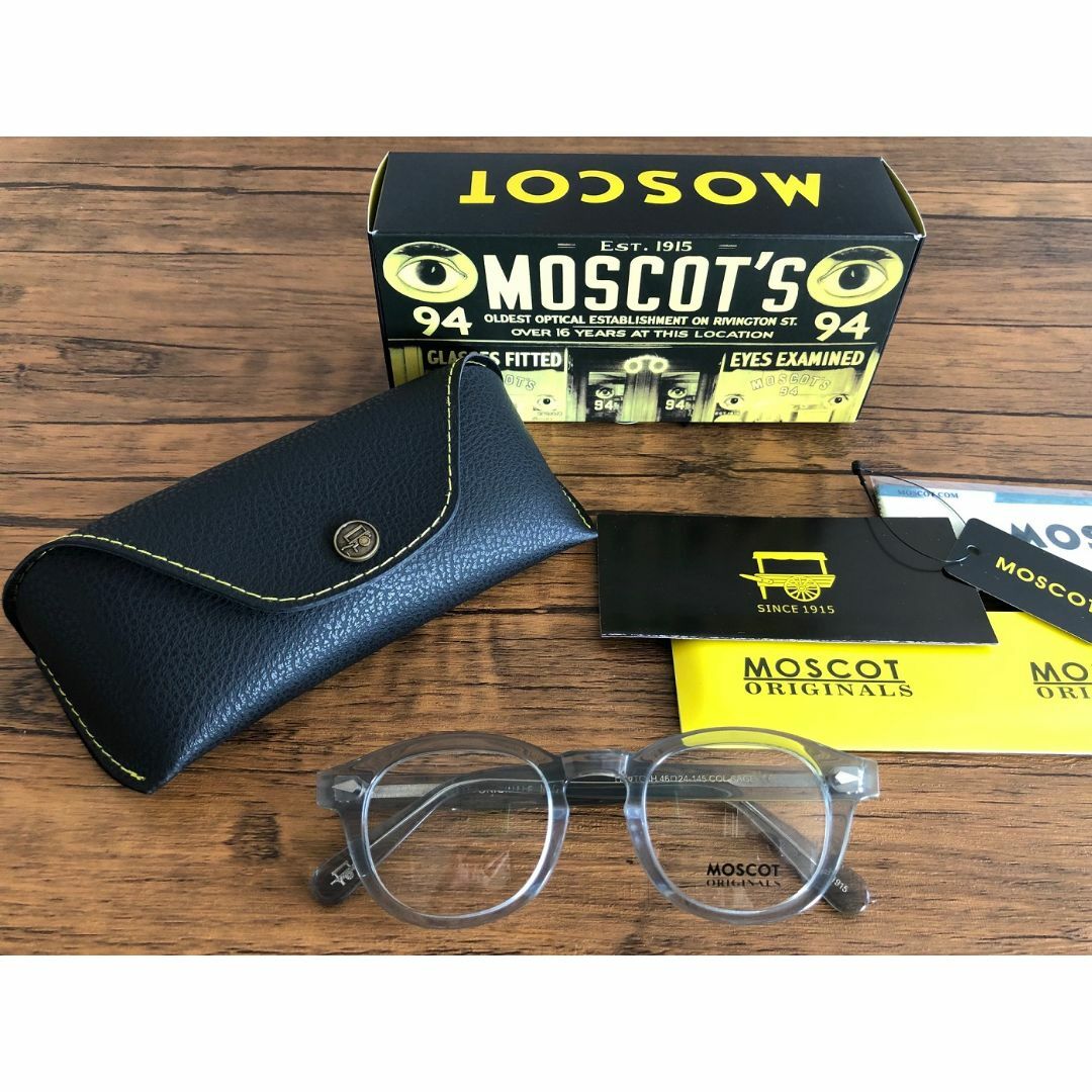 MOSCOT LEMTOSH / 46 SAGE / 度なしクリアレンズ付き