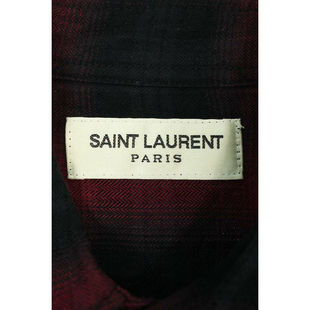 Saint Laurent(サンローラン)のサンローランパリ  16AW  407723 Y826L オンブレチェック長袖シャツ  メンズ S メンズのトップス(シャツ)の商品写真