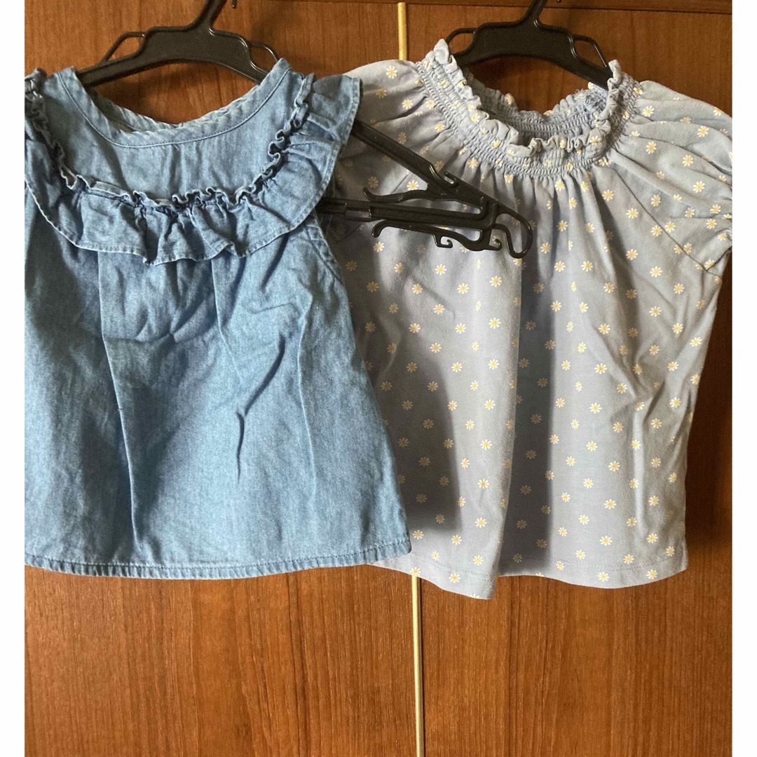 西松屋(ニシマツヤ)の女の子ベビー服　70〜80 トップス２枚組 キッズ/ベビー/マタニティのベビー服(~85cm)(シャツ/カットソー)の商品写真