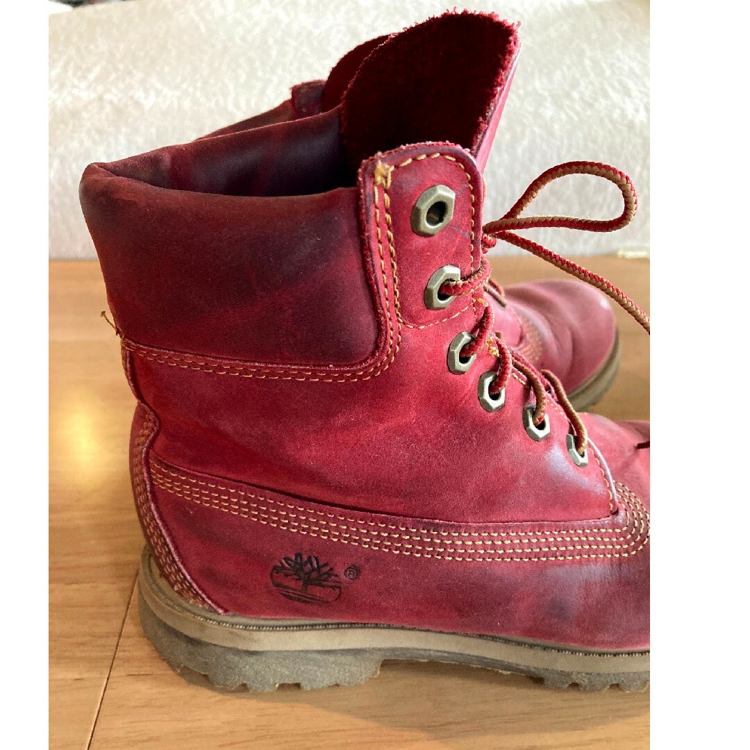 Timberland(ティンバーランド)のTimberlandブーツ赤6.5(23.5cm～24)6インチプレミアムブーツ レディースの靴/シューズ(ブーツ)の商品写真