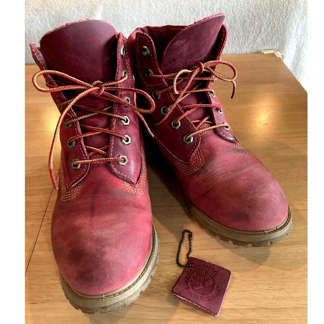 Timberland - Timberlandブーツ赤6.5(23.5cm~24)6インチプレミアム
