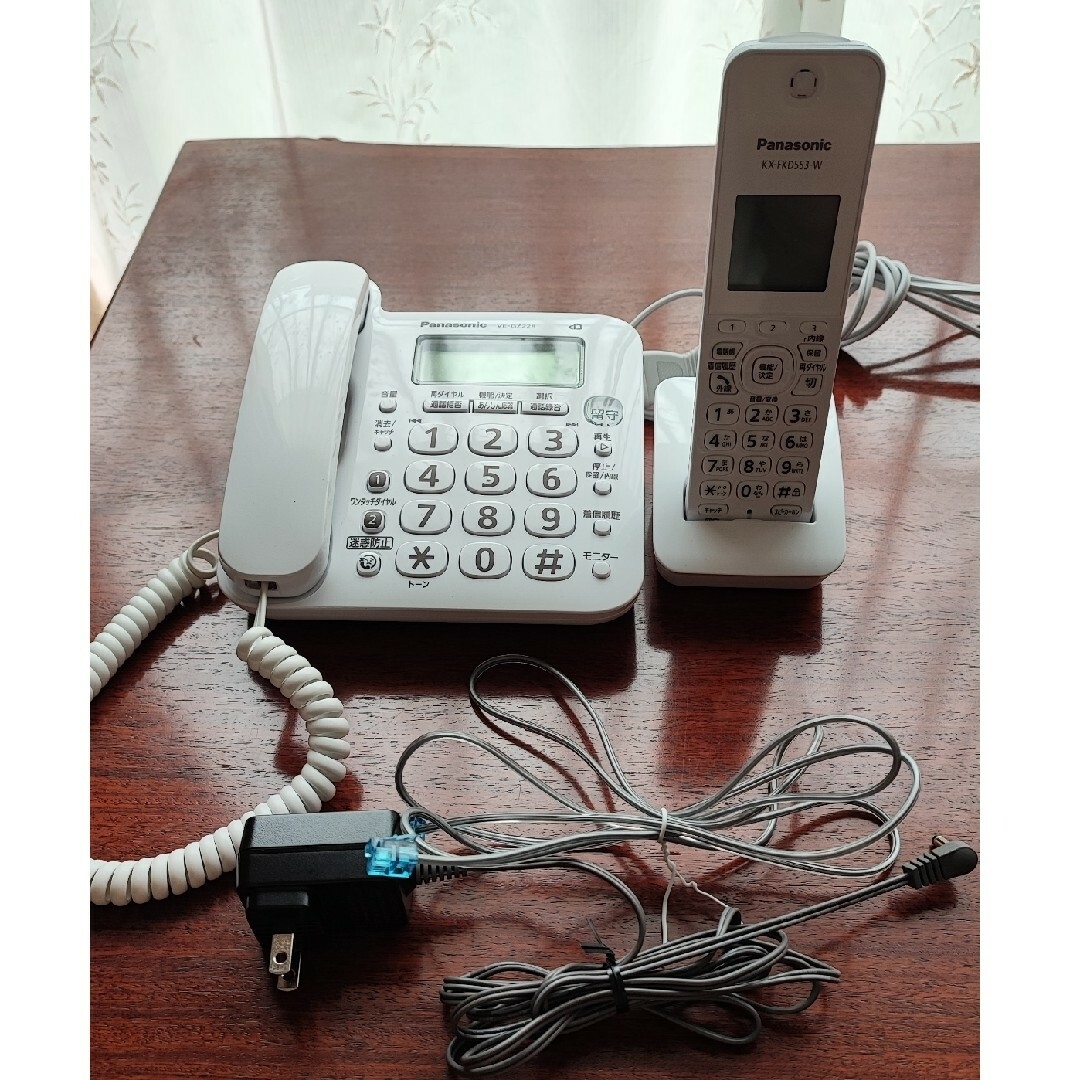 Pansonic　コードレス電話機　ホワイト