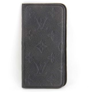 ルイヴィトン(LOUIS VUITTON)の良品『USED』 LOUIS VUITTON ルイ・ヴィトン フォリオ M63586 携帯・スマホアクセサリー モノグラムアンプラント ブラック iPhone X/XS用【中古】(その他)