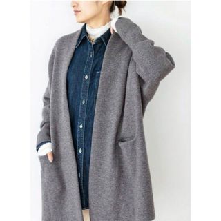 iena ウールカシミヤガウンコート　グレー