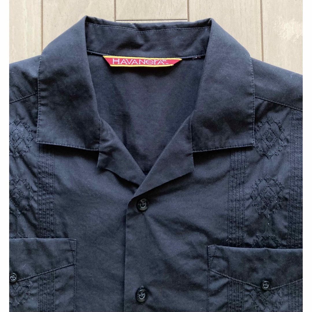 UNITED ARROWS(ユナイテッドアローズ)のHAVANERA ハバネラ　キューバシャツ　ブラック メンズのトップス(シャツ)の商品写真