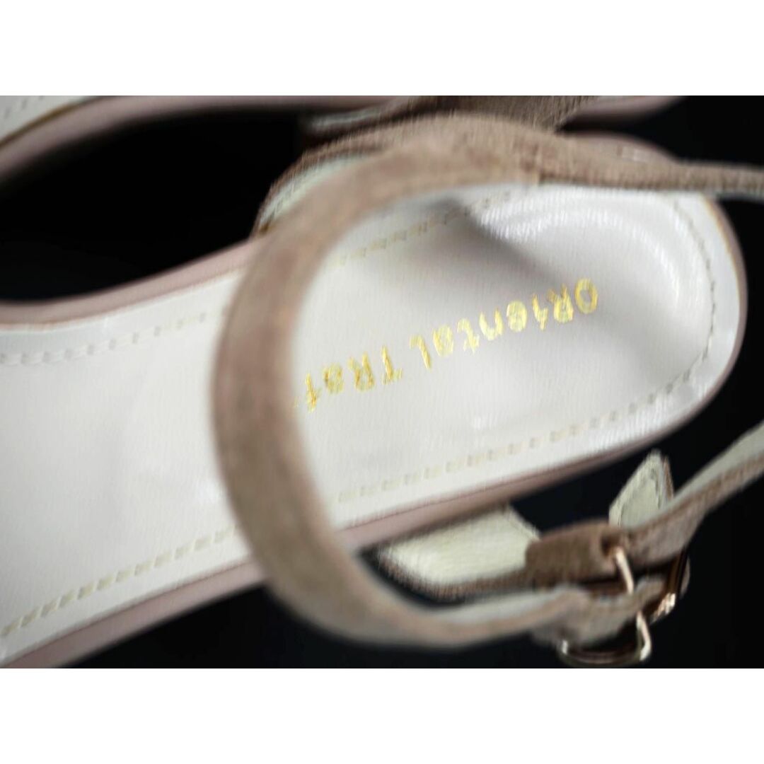 ORiental TRaffic(オリエンタルトラフィック)のORiental TRaffic オリエンタルトラフィック 1218 ステッチ ヒール スウェード調 サンダル sizeSS（21.5ｃｍ）/ピンクベージュ  ■◆ レディース レディースの靴/シューズ(サンダル)の商品写真