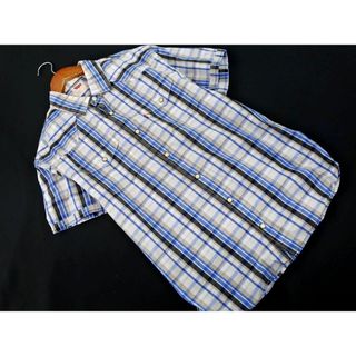 リーバイス(Levi's)のLEVI'S リーバイス チェック 半袖 シャツ sizeS/青ｘベージュｘ黒  ■◆ メンズ(シャツ)