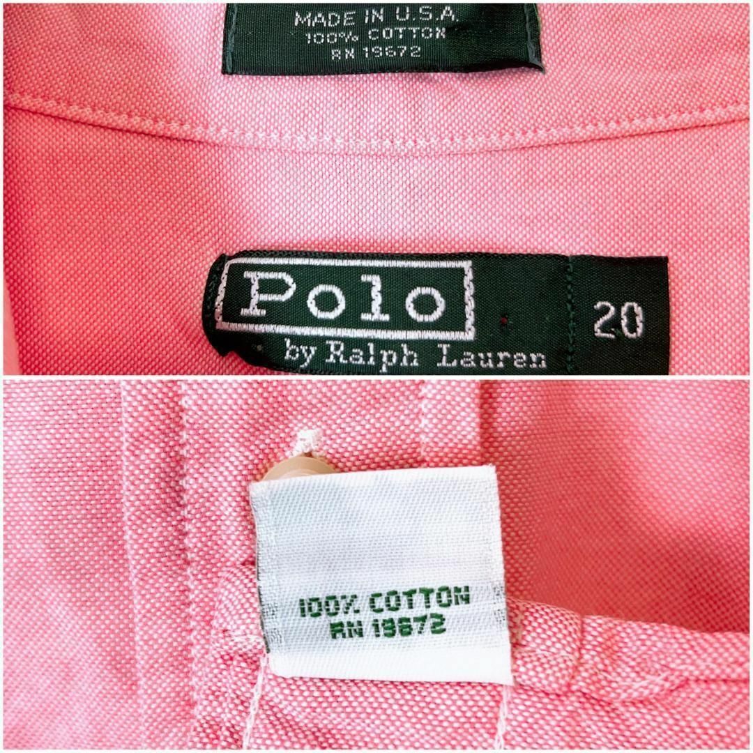 POLO RALPH LAUREN(ポロラルフローレン)のUSA 20　POLO RALPH LAUREN ピンク 長袖シャツ メンズのトップス(シャツ)の商品写真