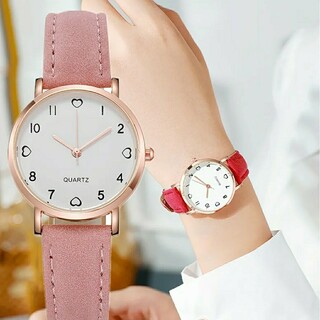 レディース腕時計　ピンク　シンプル腕時計(腕時計)
