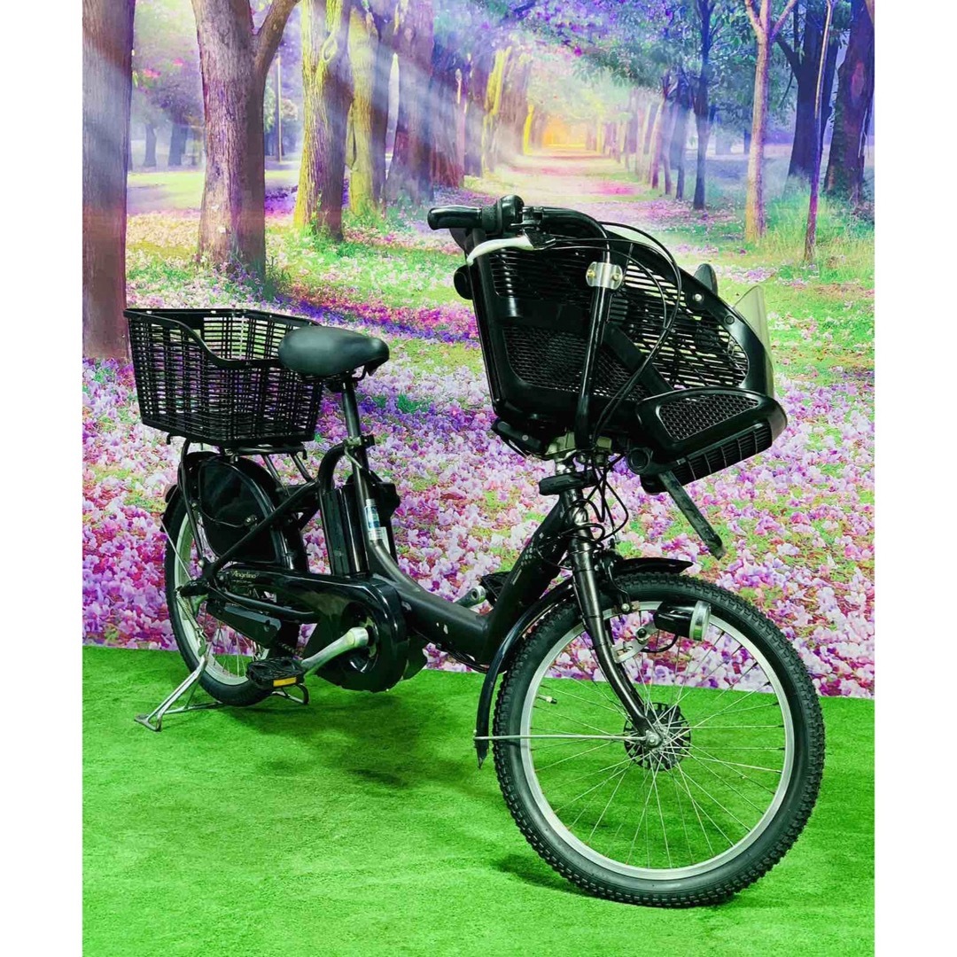 ○5356子供乗せ電動アシスト自転車ブリヂストン3人乗り対応20インチ-