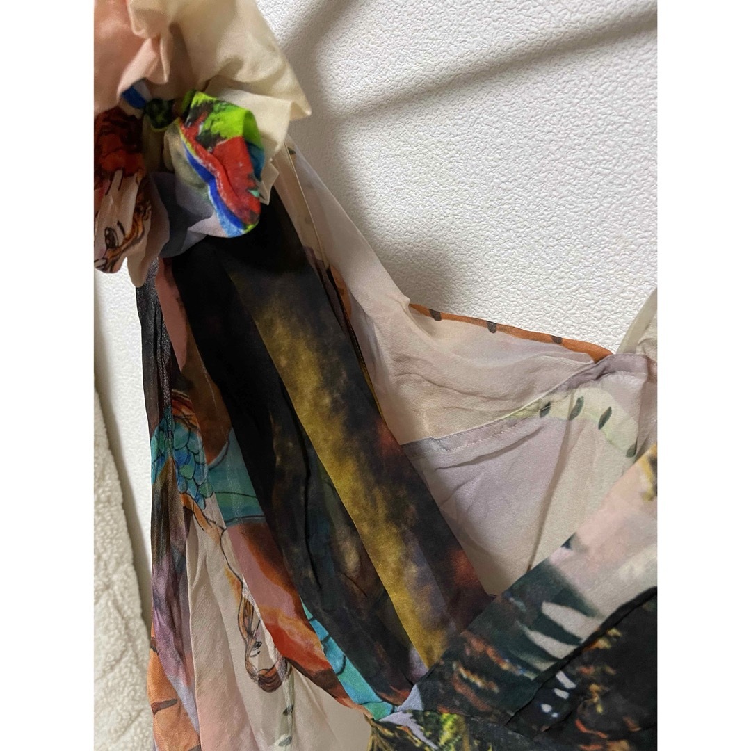 TSUMORI CHISATO(ツモリチサト)のツモリチサト　新品　コスタリカの思い出　シルク　ワンピース レディースのワンピース(ひざ丈ワンピース)の商品写真