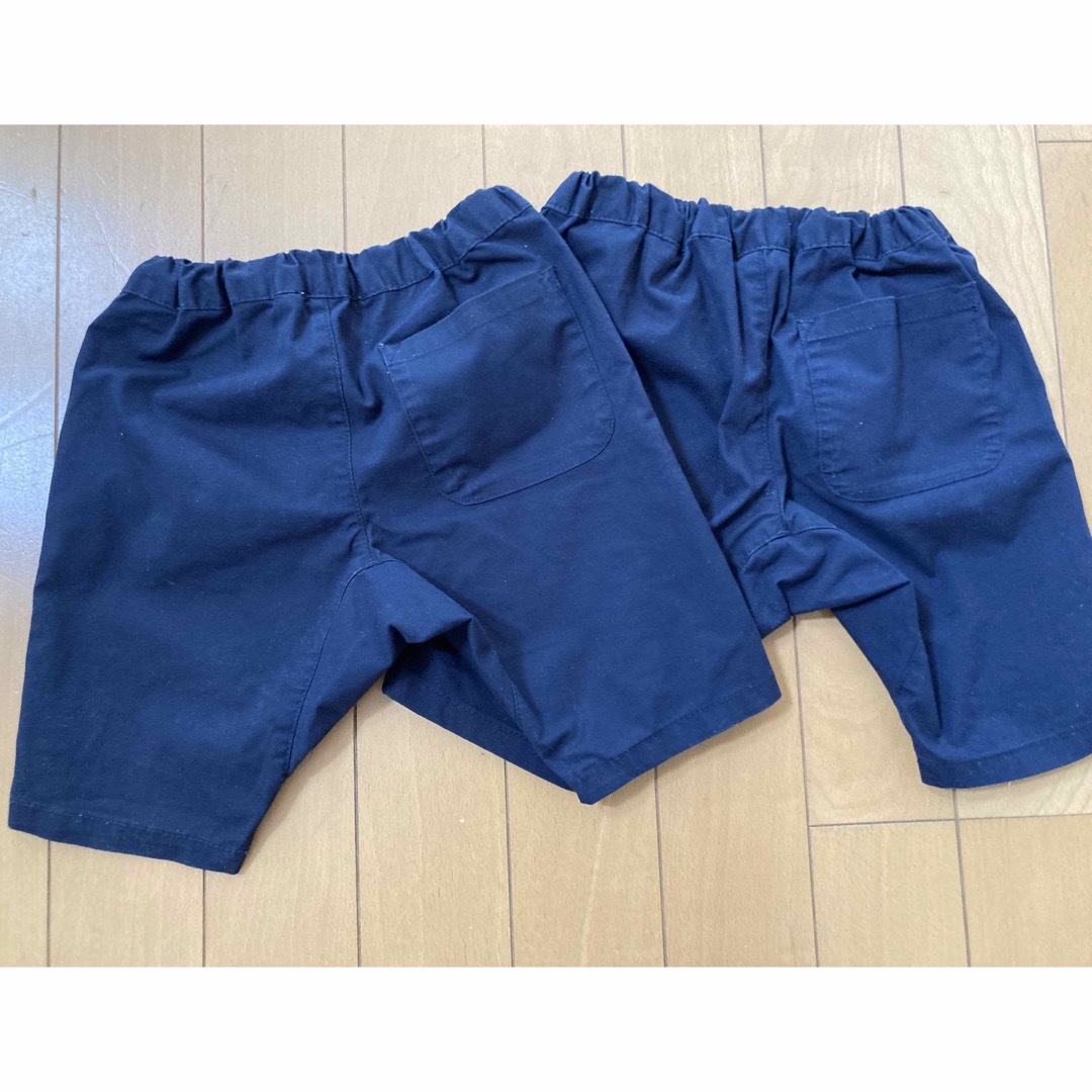 MUJI (無印良品)(ムジルシリョウヒン)のハーフパンツ　紺　80   2枚セット　【中古】 キッズ/ベビー/マタニティのベビー服(~85cm)(パンツ)の商品写真