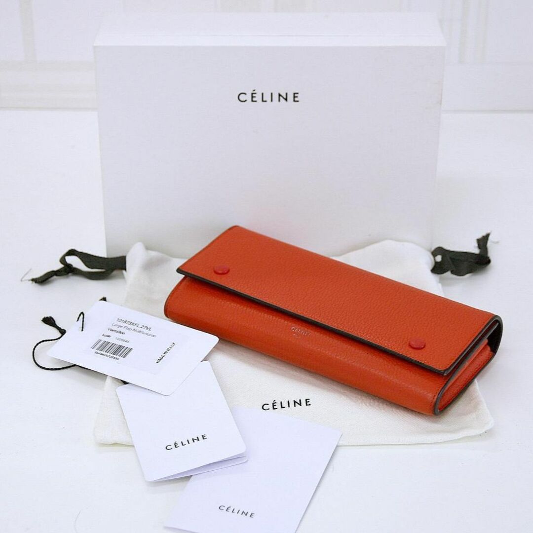 celine(セリーヌ)のセリーヌ 　CELINE　 レザー 長財布・箱+保存袋・カード類付・美品^^ レディースのファッション小物(財布)の商品写真