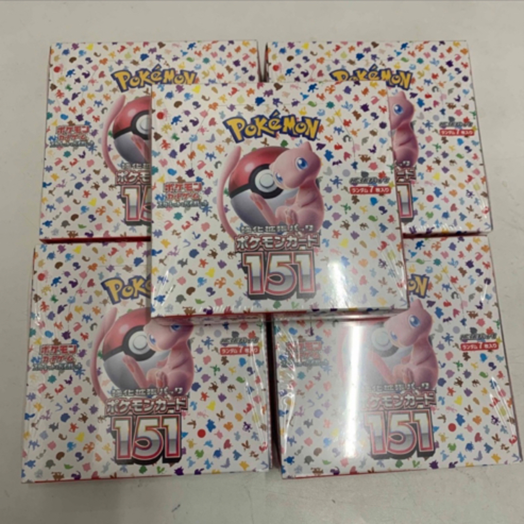 ポケモン(ポケモン)のポケモンカード151 box シュリンク付き 5box エンタメ/ホビーのトレーディングカード(Box/デッキ/パック)の商品写真