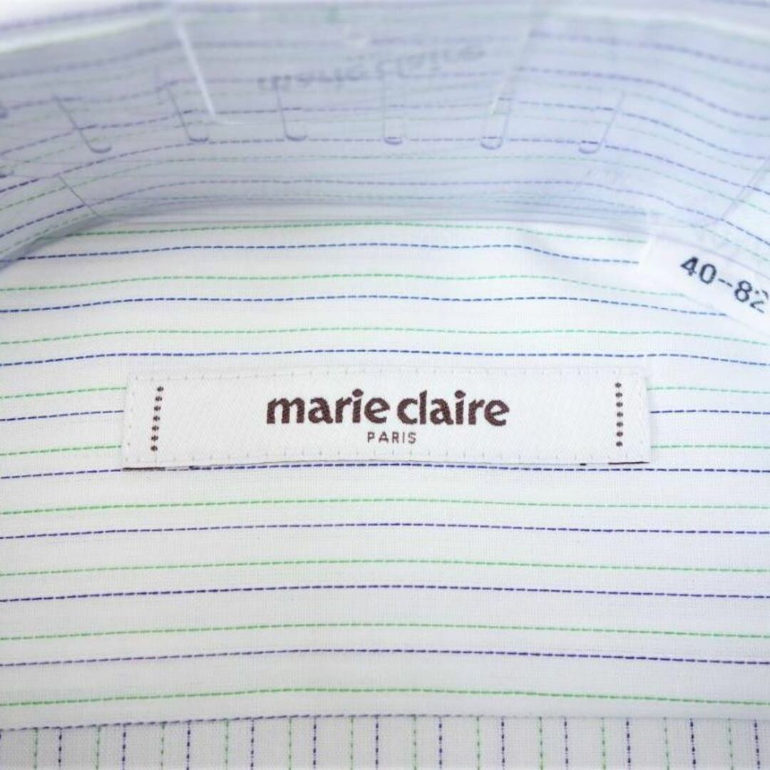 Marie Claire(マリクレール)の【新品】marie claire 形態安定 長袖シャツ M(40-82) 緑×青 メンズのトップス(シャツ)の商品写真