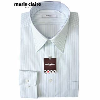 マリクレール(Marie Claire)の【新品】marie claire 形態安定 長袖シャツ M(40-82) 緑×青(シャツ)