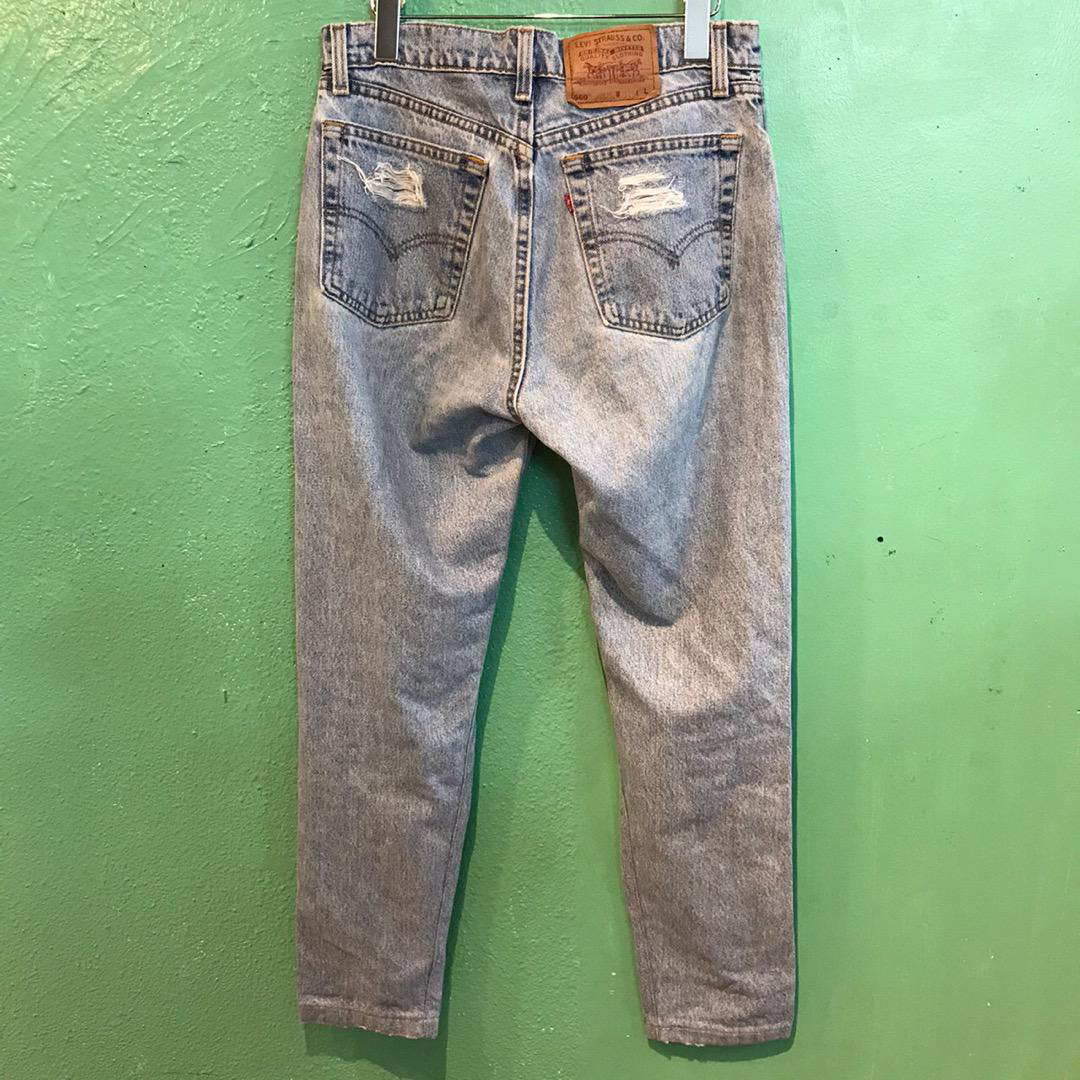 LEVI’S560 古着 メンズ USA製 ダメージ テーパード デニムパンツ