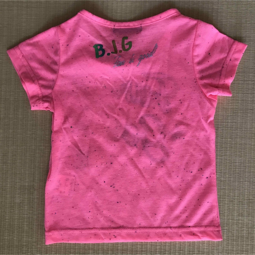 BJG ビジューガール　90㎝Tシャツ　ネオンカラー キッズ/ベビー/マタニティのキッズ服女の子用(90cm~)(Tシャツ/カットソー)の商品写真