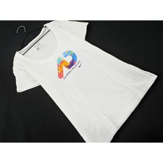 ナイキ(NIKE)のNIKE ナイキ プリント Tシャツ sizeL/白  ■◆ レディース(Tシャツ(半袖/袖なし))