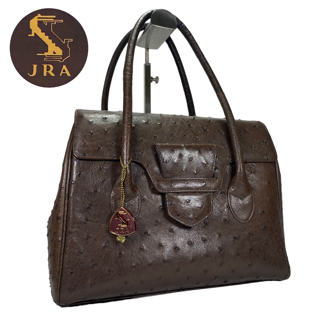 OSTRICH - 【極美品】JRA認定 オーストリッチ ハンドバッグの通販 by