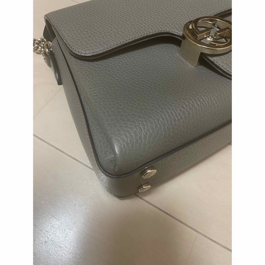 Gucci - グッチ GUCCI 2WAYバッグ チェーンショルダーバッグ グレーの
