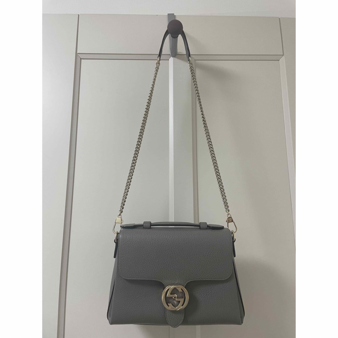 Gucci - グッチ GUCCI 2WAYバッグ チェーンショルダーバッグ グレーの