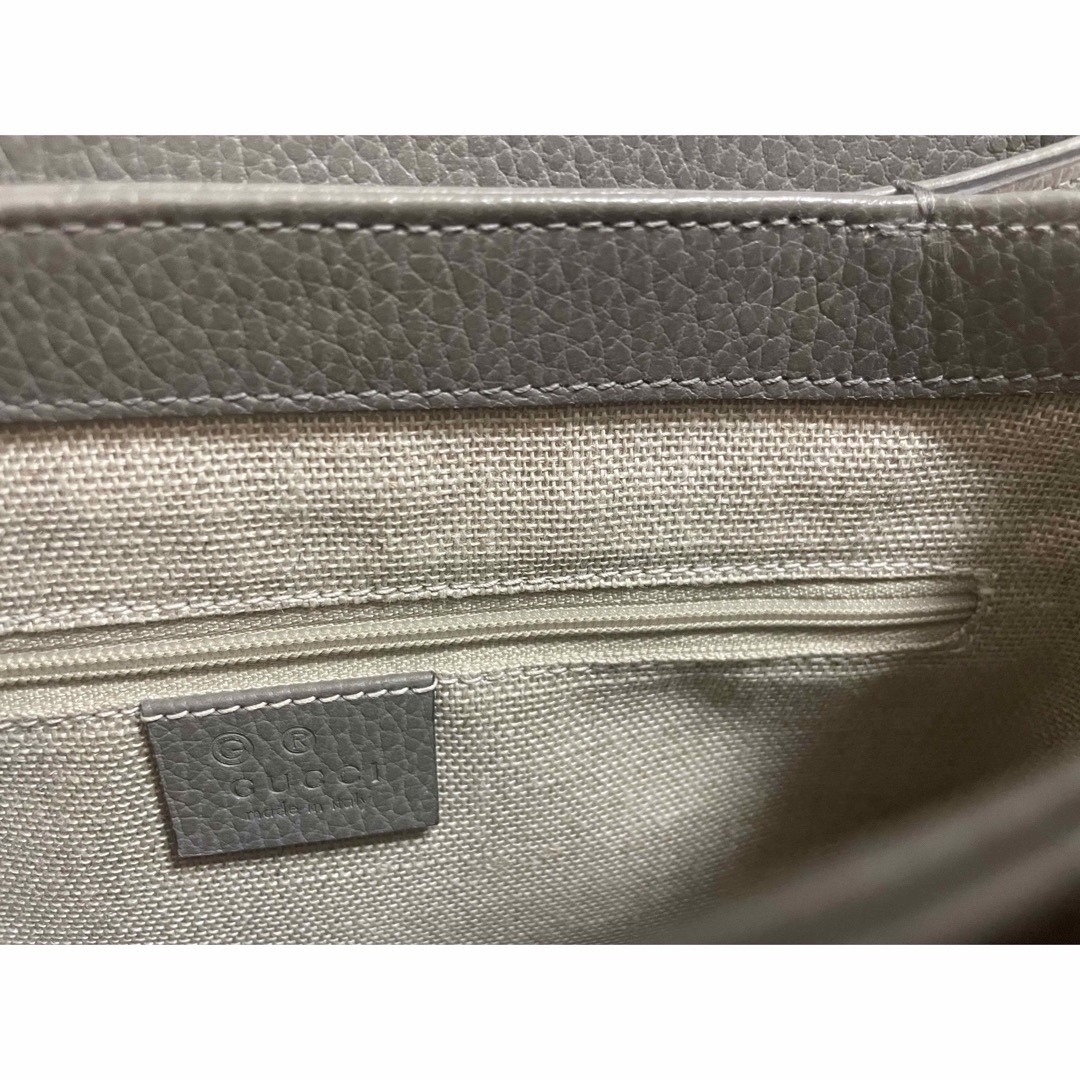 Gucci - グッチ GUCCI 2WAYバッグ チェーンショルダーバッグ グレーの