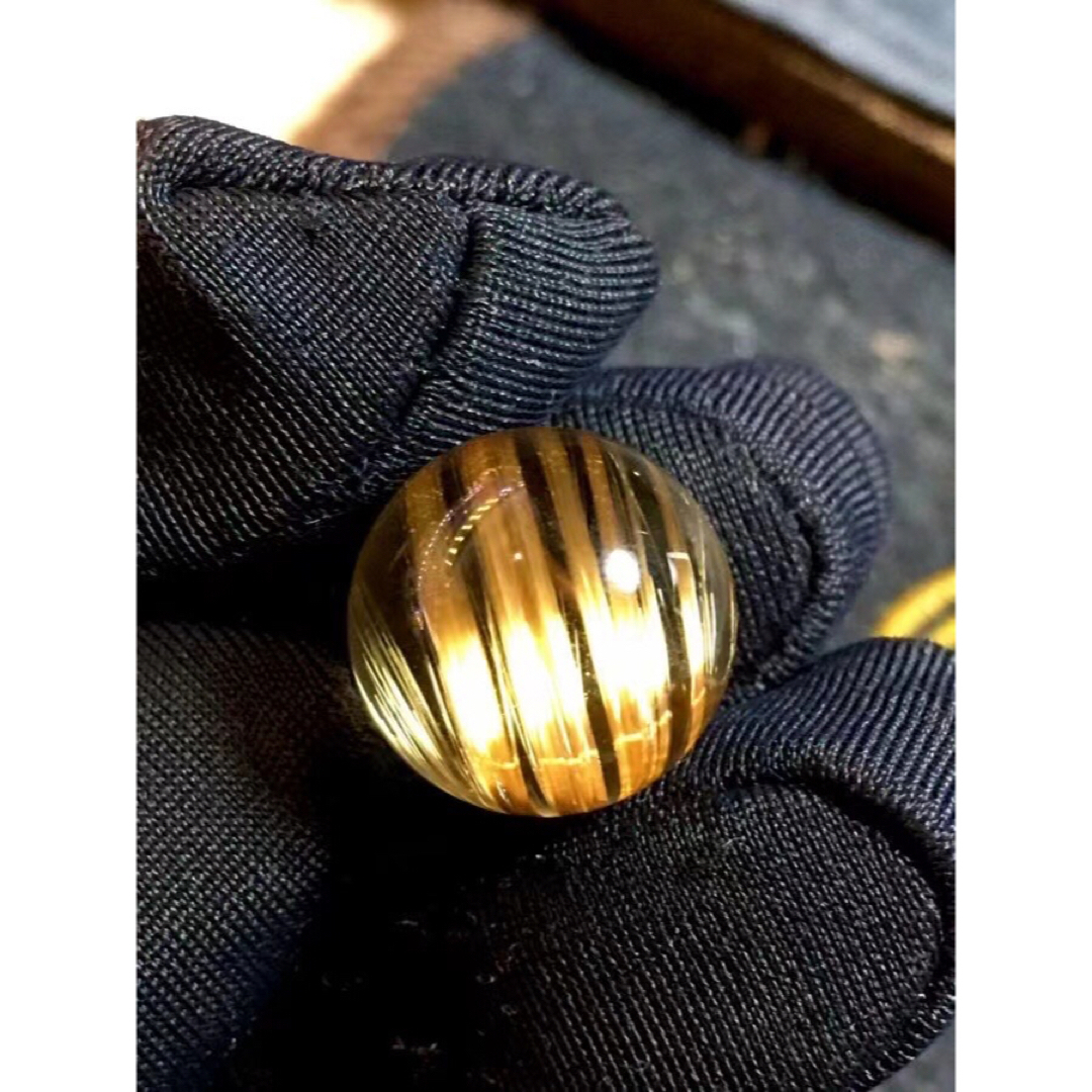 ⭐︎【天然】タイチンクオーツ 丸玉 16.5mm - 各種パーツ ⭐︎【天然】タイチンクオーツ 丸玉 16.5mm - 各種パーツ