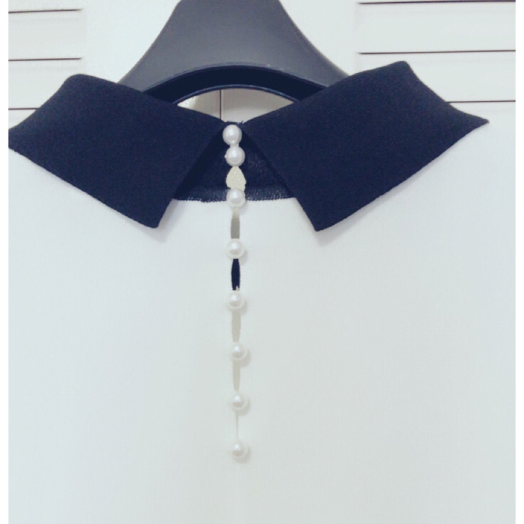 René - Rene 美品2023今季品✨可愛い 襟付きパール配色ニット♡プル