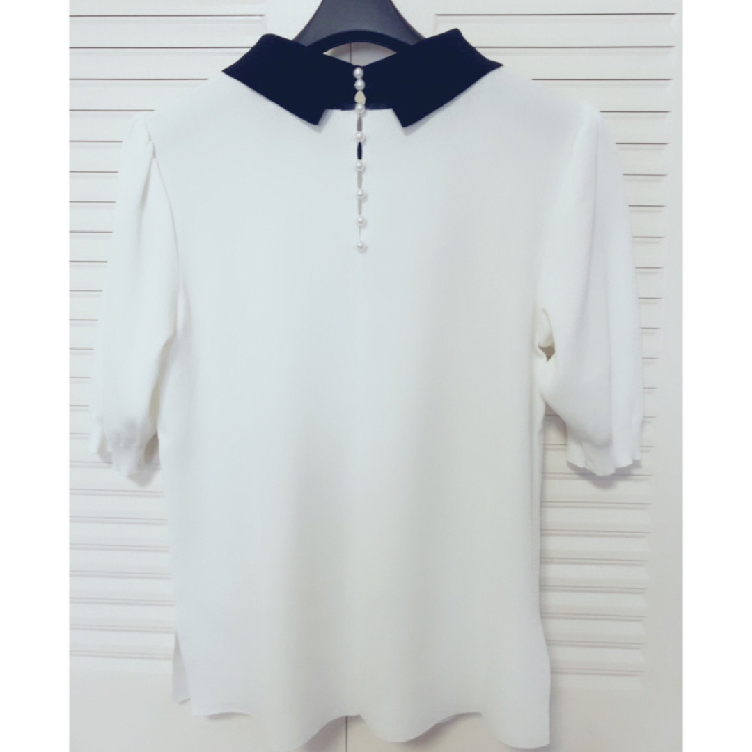René - Rene 美品2023今季品✨可愛い 襟付きパール配色ニット♡プル