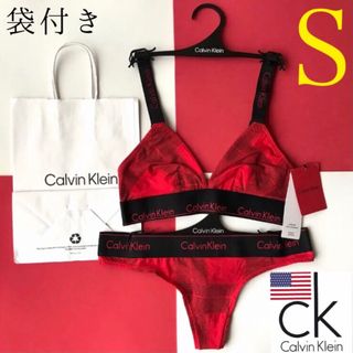 カルバンクライン(Calvin Klein)のレア 下着 USA カルバンクライン CK スポブラ Tショーツ セット S(ブラ&ショーツセット)