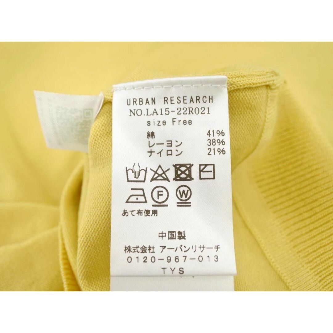 URBAN RESEARCH(アーバンリサーチ)のURBAN RESEARCH Sonny Label アーバンリサーチサニーレーベル Vネック サマー ニット セーター sizeF/黄  ■◆ レディース レディースのトップス(ニット/セーター)の商品写真