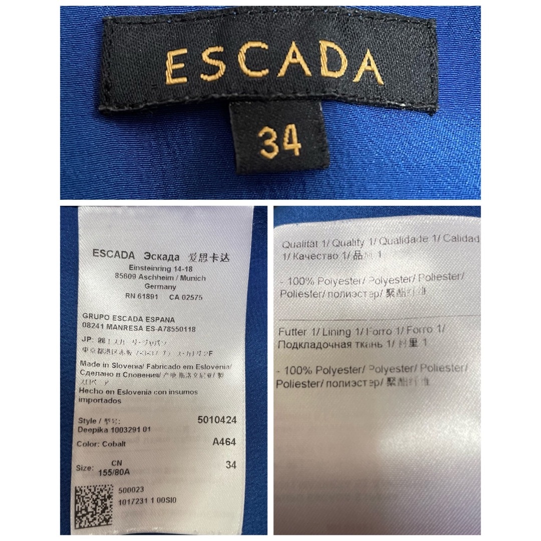 ESCADA - ESCADA エスカーダ 美品 ワンピース ドレス プリーツ