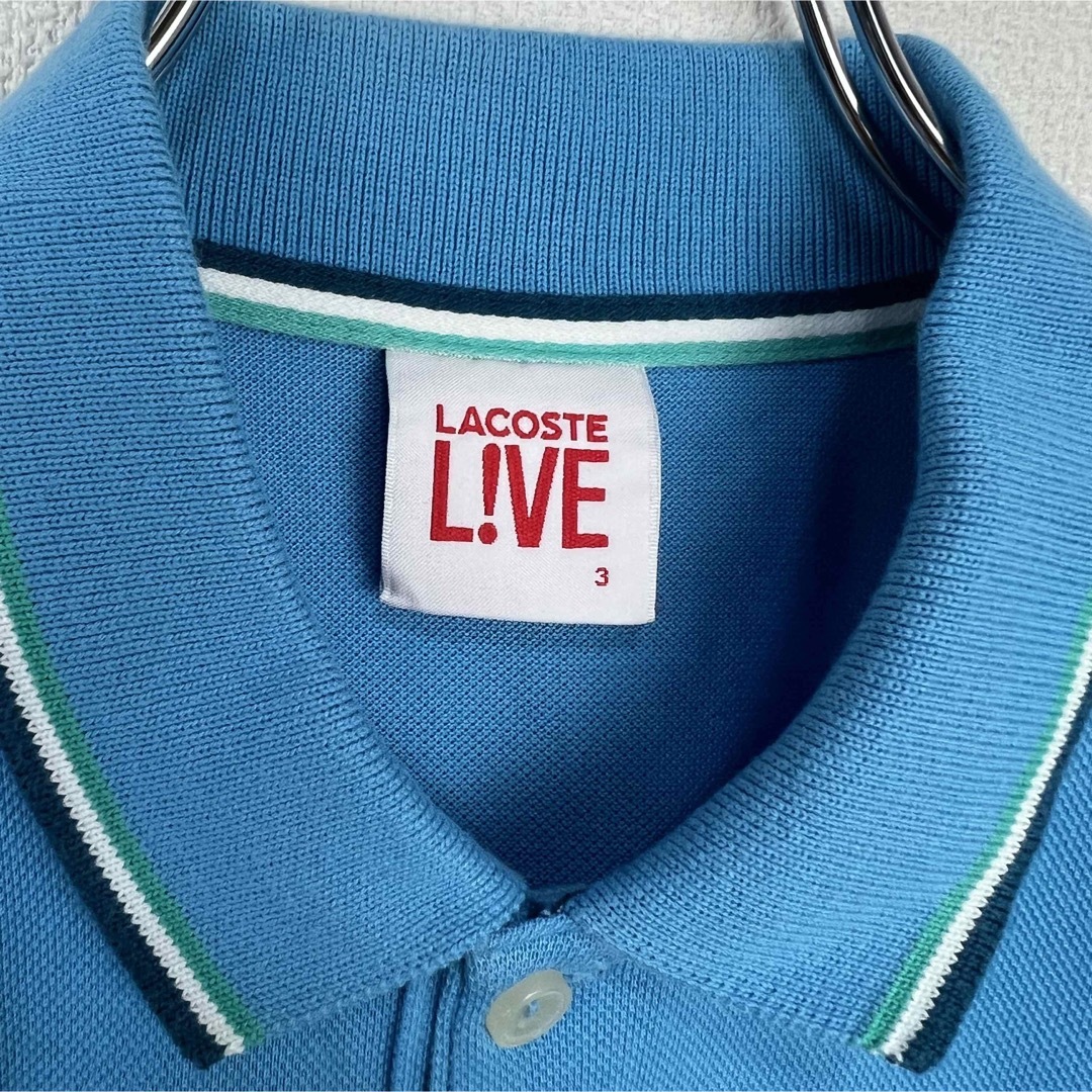 LACOSTE LIVE ラコステ ライブ ポロシャツ ライトブルー 3 古着-