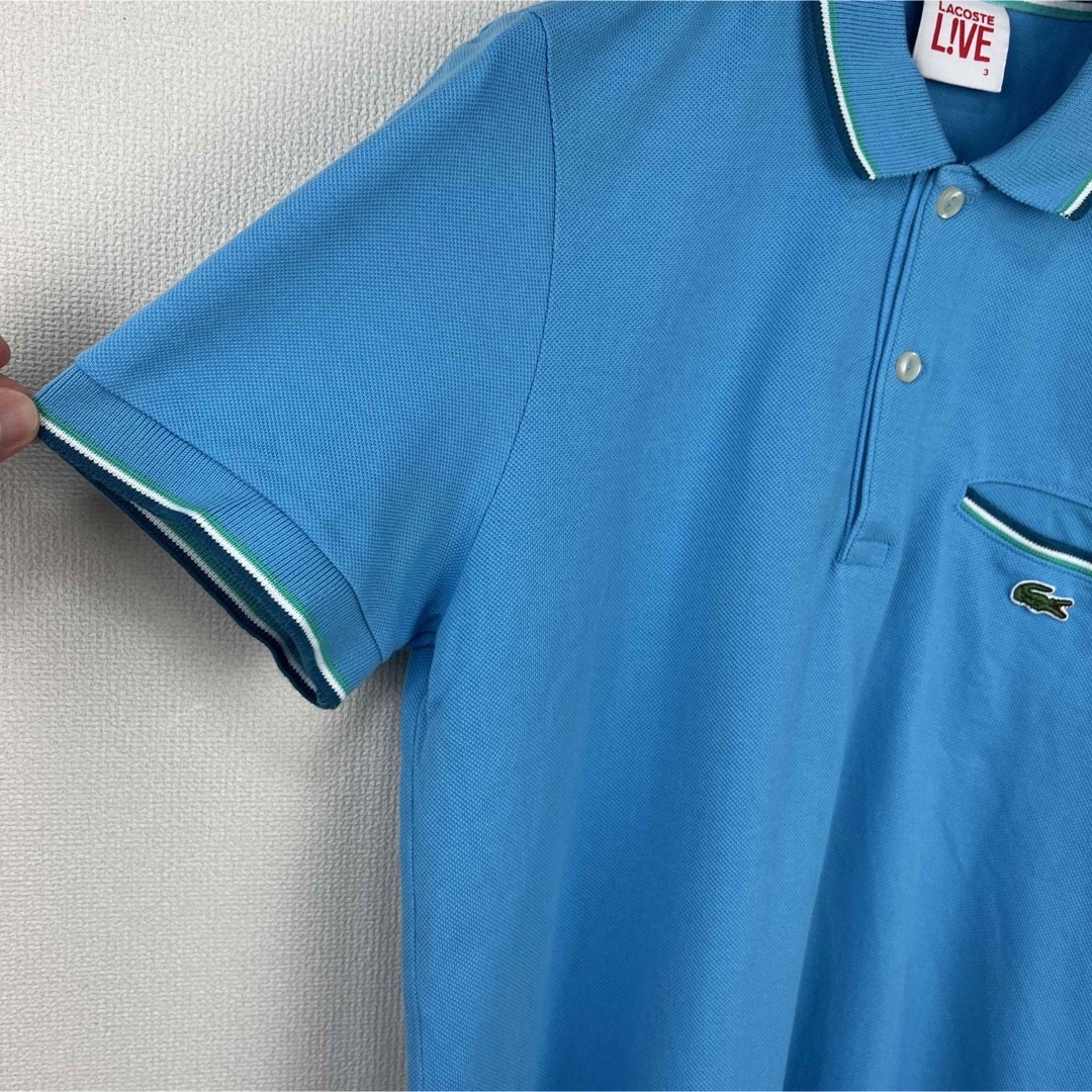 LACOSTE LACOSTE LIVE ラコステ ライブ ポロシャツ ライトブルー 古着の通販 by shop|ラコステならラクマ LACOSTE LIVE ラコステライブ ポロシャツ ワンポイントロゴ刺繍