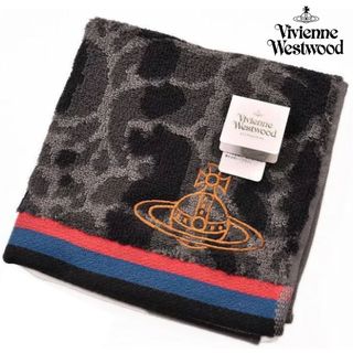 ヴィヴィアンウエストウッド(Vivienne Westwood)の⭐新品タグ付き ヴィヴィアンウエストウッド タオルハンカチ【オーブ柄】ブラック⭐(ハンカチ)