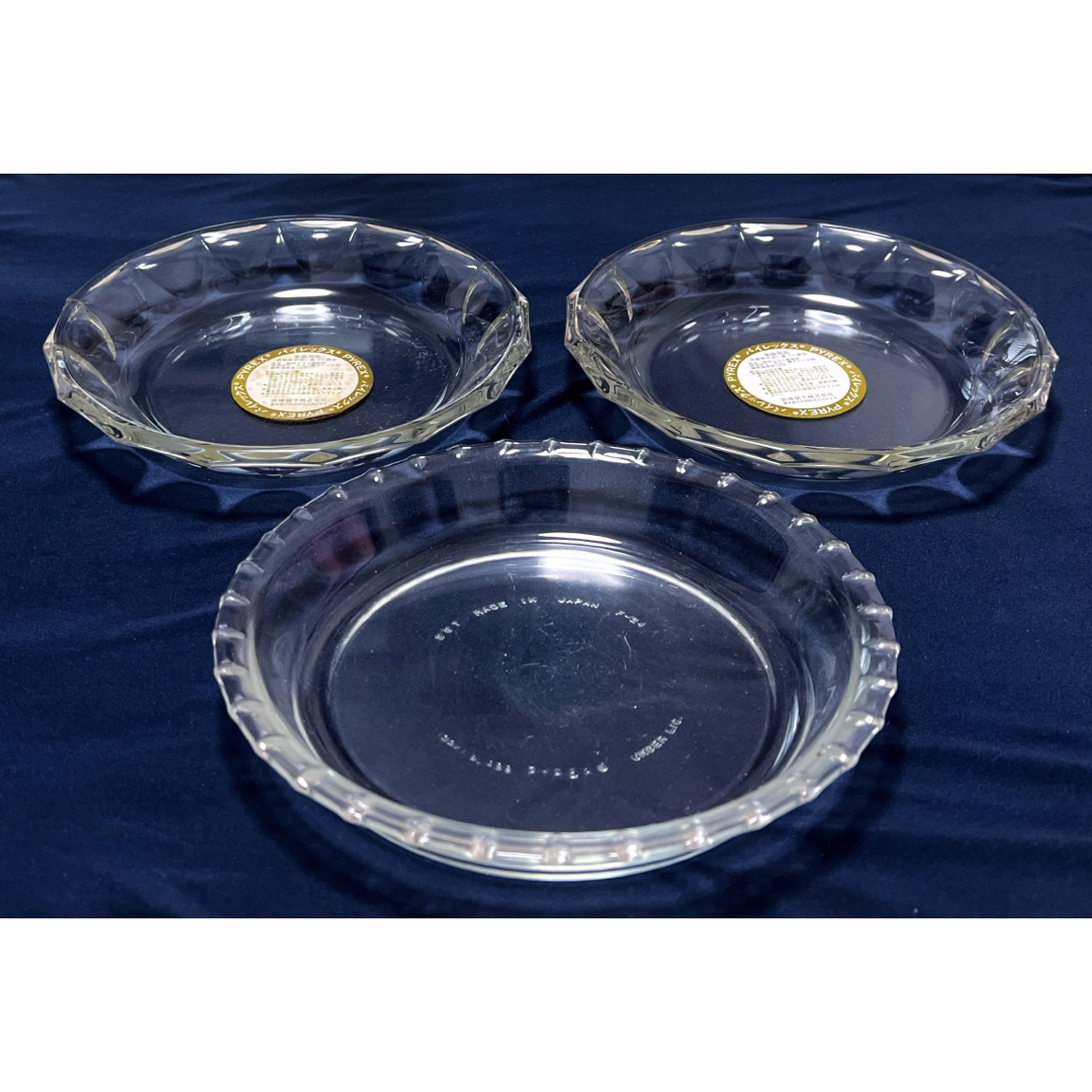 iwaki PYREX パイレックス 耐熱ガラス皿 2個セット - 食器