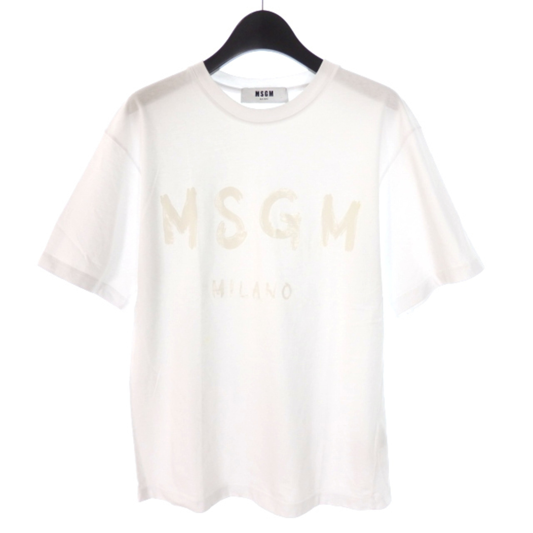 MSGM - MSGM ロゴプリント Tシャツ カットソー XS ホワイト 白