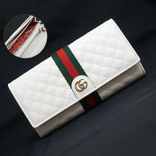 GUCCIの白キルト長財布☆新品-