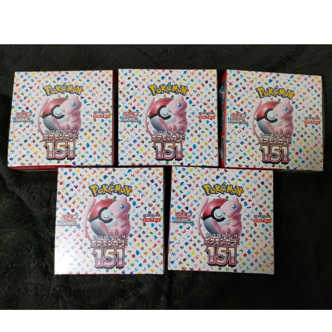 ポケモンカード151  シュリンク付き 5box