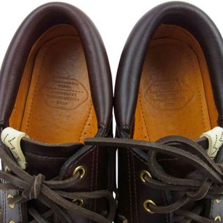 visvim ビズビム サイズ:27.5cm 23SS WALLACE DECK-FOLK レザー デッキシューズ ダークブラウン US9.5 靴 ブランド【メンズ】【美品】