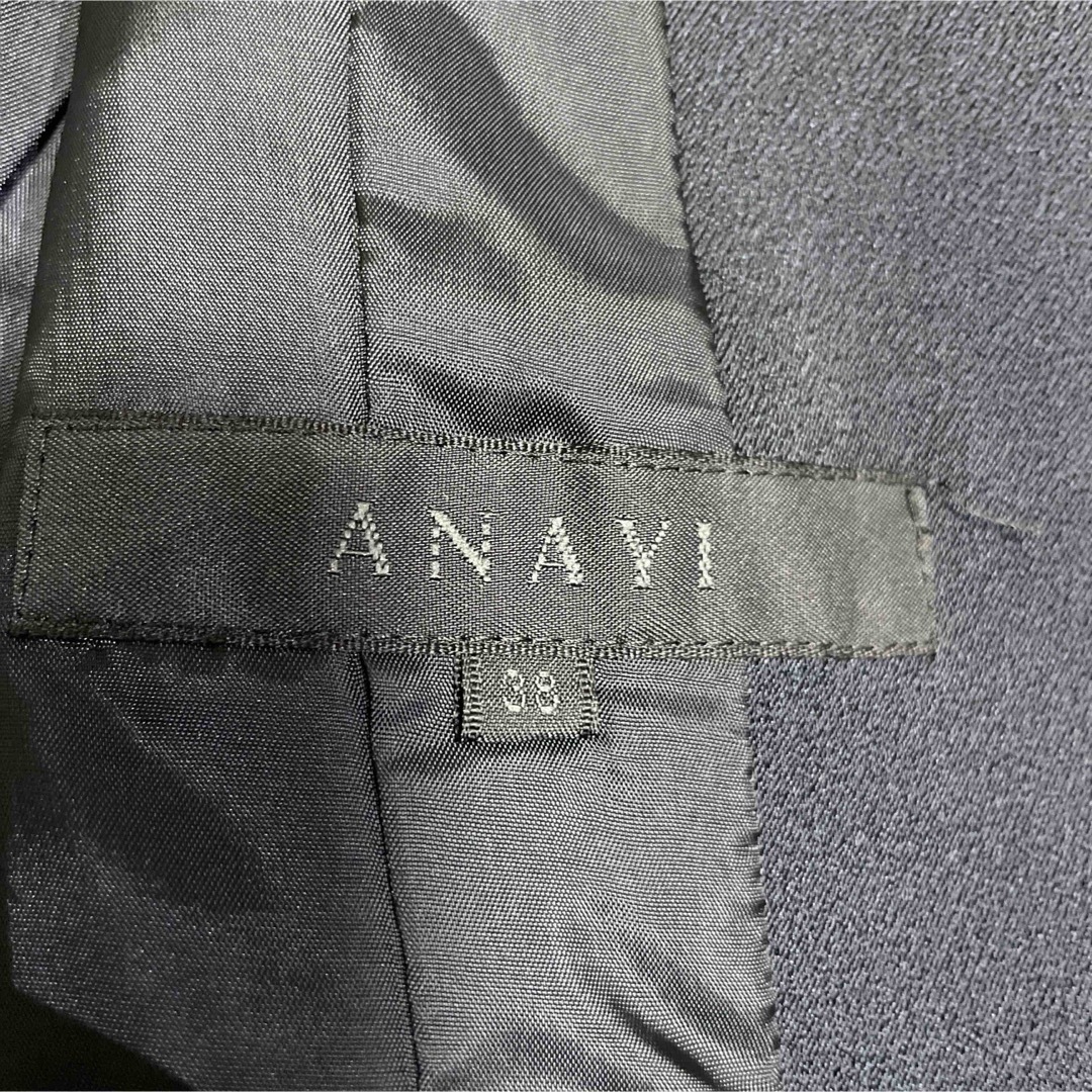 ANAYIアナイ ノーカラージャケット ワンボタン38 5