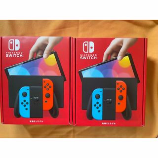 ニンテンドースイッチ(Nintendo Switch)の【2台セット】新品 未使用  ニンテンドースイッチ 有機ELモデル ネオンカラー(携帯用ゲーム機本体)