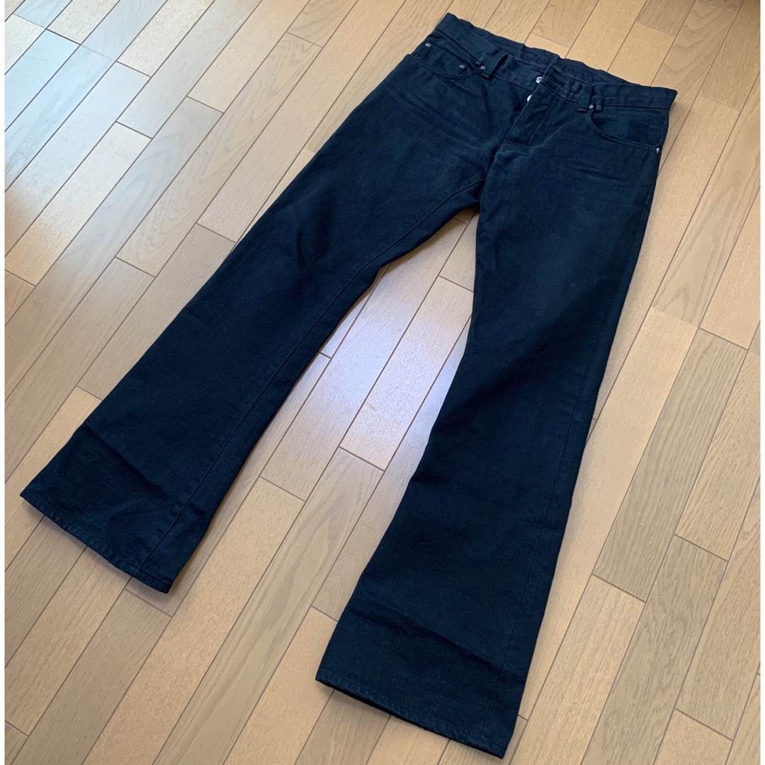 chrome hearts flare cut black denim 32