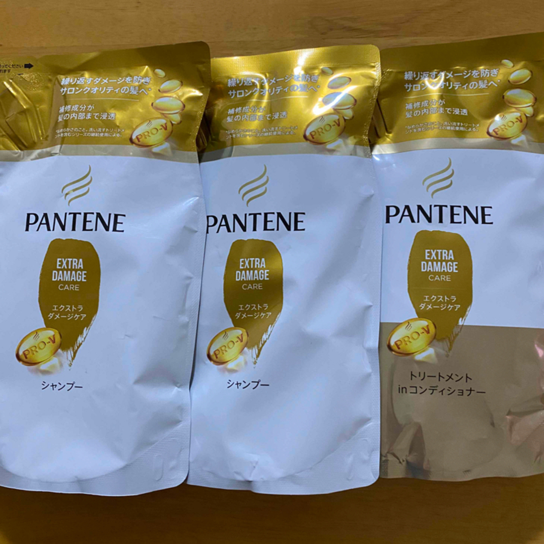 PANTENE(パンテーン)のパンテーン エクストラダメージケア シャンプー コンディショナー詰替セット コスメ/美容のヘアケア/スタイリング(シャンプー/コンディショナーセット)の商品写真