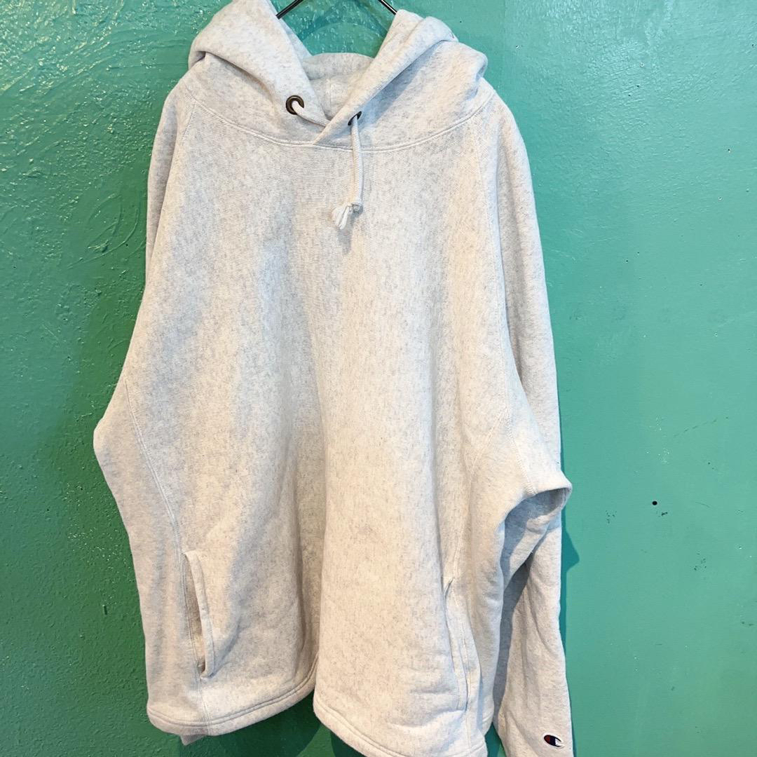 Champion REVERSE WEAVE メンズ  グレー裏起毛パーカー