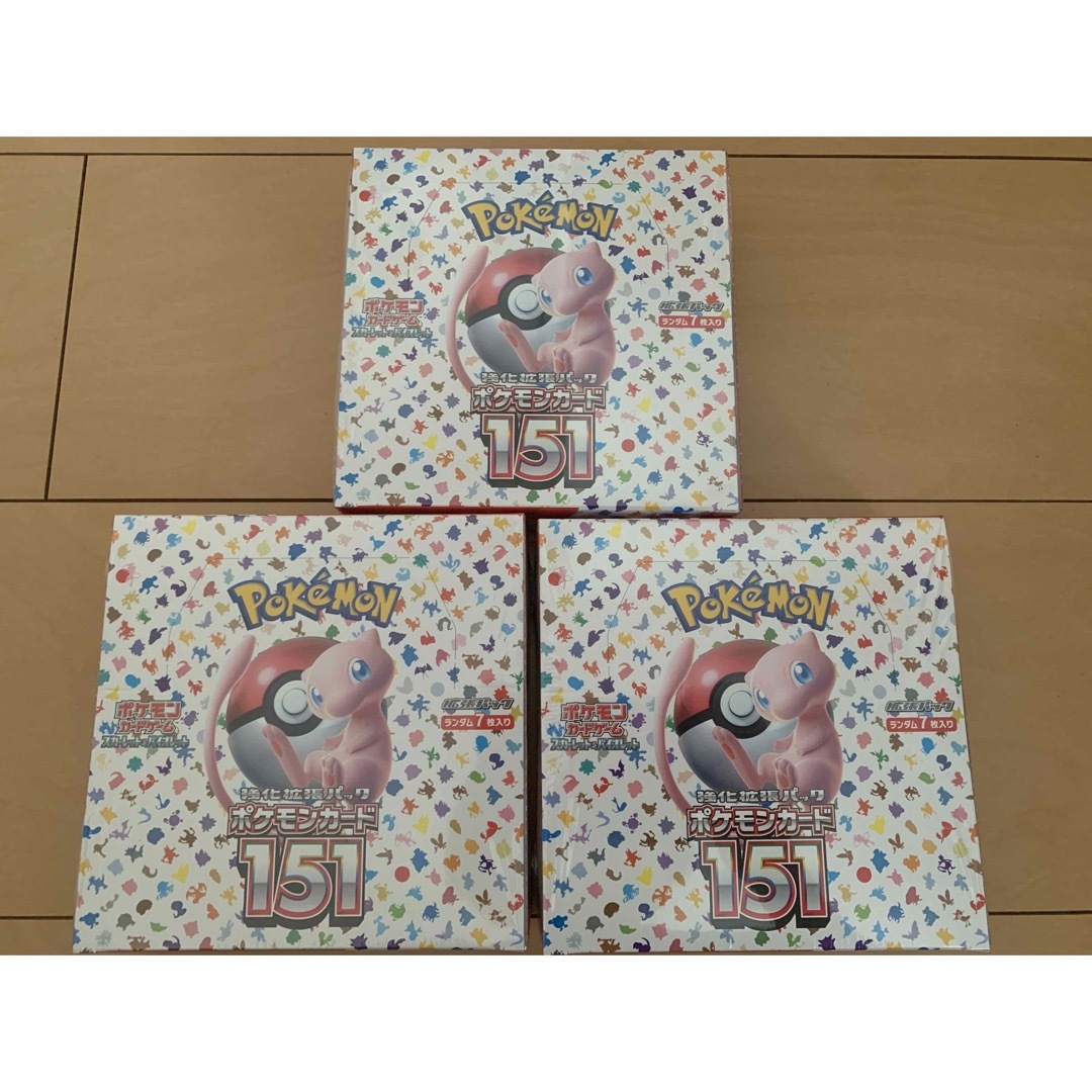 エンタメ/ホビーポケモンカード151ボックス ×3box シュリンク付き