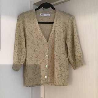 ザラ(ZARA)のZARA ザラ　ショート丈　カーディガン(カットソー(半袖/袖なし))