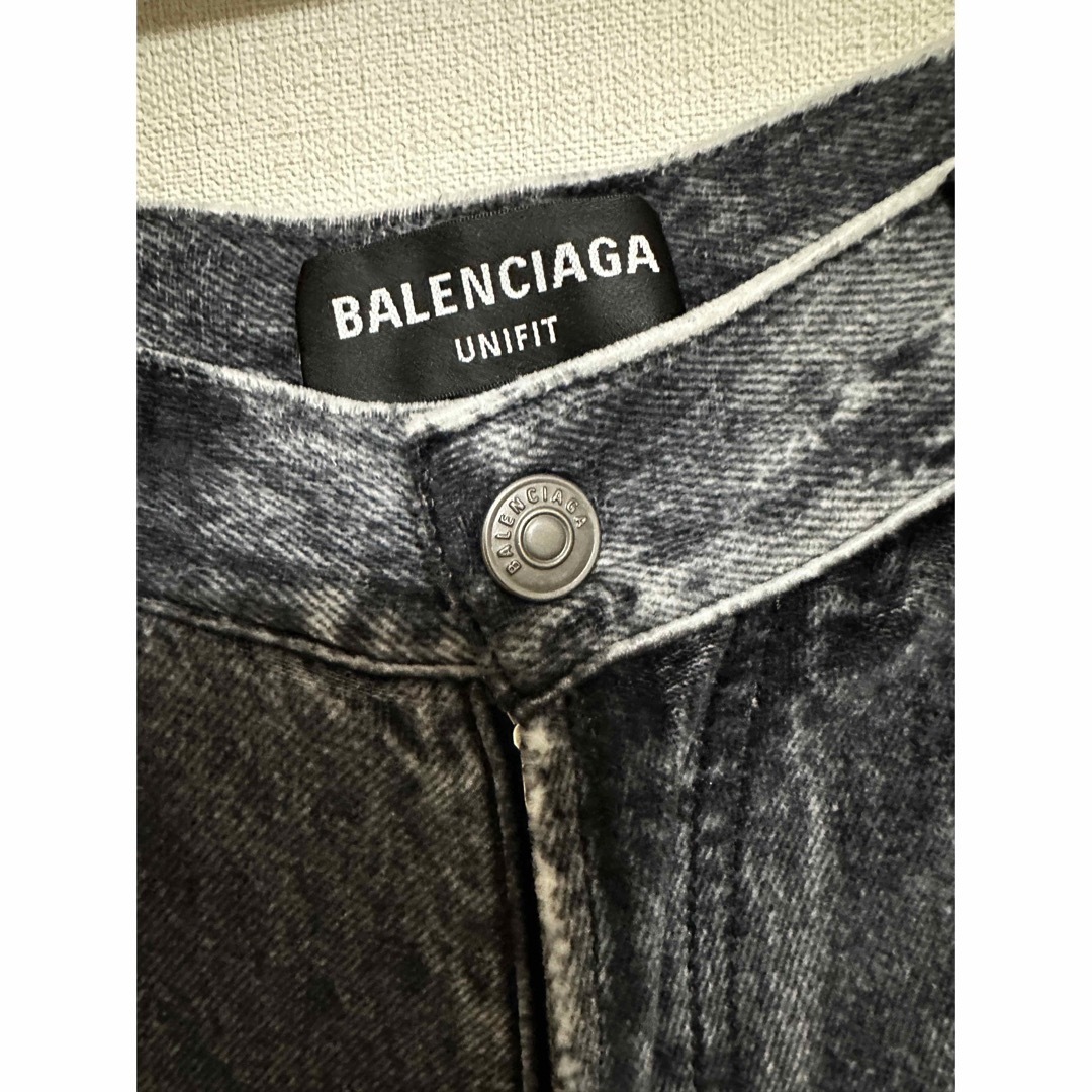 Balenciaga(バレンシアガ)の【美品】バレンシアガ　トロンプルイユ　デニム風ワイドパンツ メンズのパンツ(デニム/ジーンズ)の商品写真